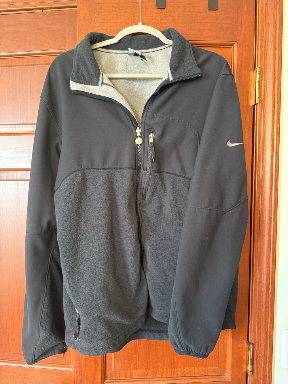 Nike Black Men's Hybrid Fleece Performance Jacket